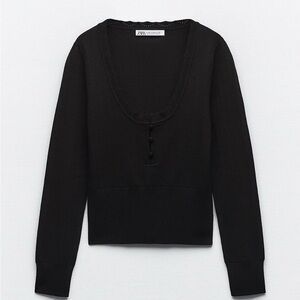 NWT Zara Pointelle Sweater